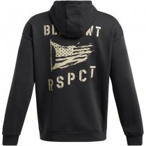 Under Armour Mens Project Rock Icon Fleece Veterans Day Hoodie - Anthracite / Silt - M