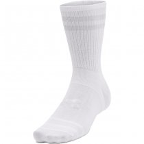 Under Armour Essential Unisex 6-Pack Crew Socks - White / White / Halo Grey - XL