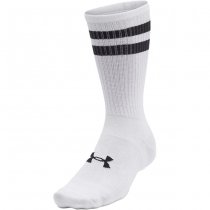 Under Armour Essential Unisex 6-Pack Crew Socks - White / White / Black - M
