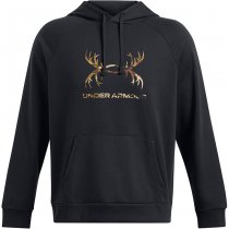 Under Armour Mens Rival Fleece Antler Hoodie - Black - M