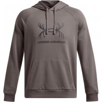Under Armour Mens Rival Fleece Antler Hoodie - Fresh Clay - S