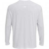 Under Armour Mens Fish Elite Long Sleeve - White / Halo Grey - 2XL