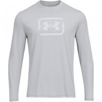 Under Armour Mens Fish Pro Chill Tackle Box Long Sleeve - Mod Grey / White - 2XL