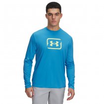 Under Armour Mens Fish Pro Chill Tackle Box Long Sleeve - Ether Blue / Sonic Yellow - XL