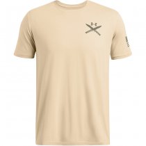 Under Armour Mens Freedom Spine T-Shirt - Desert Sand / Olive - S