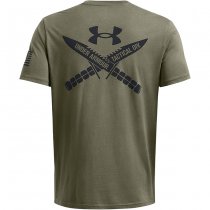 Under Armour Mens Freedom Spine T-Shirt - Marine OD Green / Black - 2XL