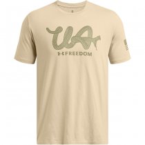 Under Armour Mens Freedom Military T-Shirt - Desert Sand / Olive - S
