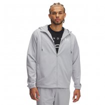 Under Armour Rival Woven Windbreaker - Mod Grey / Mod Grey / White - L