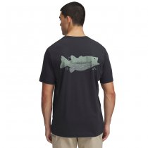 Under Armour Mens Bass Short Sleeve - Anthracite / Silica Green - S