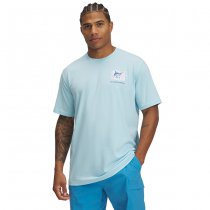 Under Armour Mens Marlin Capture Flag Short Sleeve - Stream / White - M