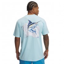 Under Armour Mens Marlin Capture Flag Short Sleeve - Stream / White - XL