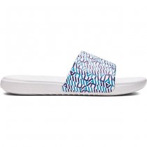 Under Armour Ansa Graphic Slides - White / Blue - 12