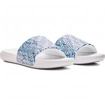 Under Armour Ansa Graphic Slides - White / Blue - 8