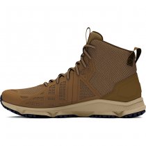 Under Armour Mens Micro G Strikefast Mid Tactical Shoes - Brown / City Khaki / Navy Blue - 13