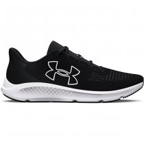 Under Armour Mens Charged Pursuit 3 Big Logo Running Shoes - Black / White - 8.5