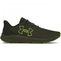 Under Armour Mens Charged Pursuit 3 Big Logo Running Shoes - Olive / Baroque Green / Morph Green - 14