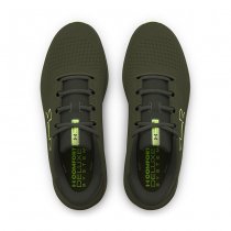 Under Armour Mens Charged Pursuit 3 Big Logo Running Shoes - Olive / Baroque Green / Morph Green - 9