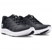 Under Armour Mens Charged Speed Swift Running Shoes - Black / White / White - 12