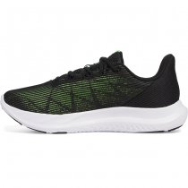 Under Armour Mens Charged Speed Swift Running Shoes - Black / Black / Hyper Green - 9.5