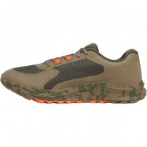 Under Armour Mens Bandit Trail 3 Running Shoes - Marine OD Green / Bayou / Ares Red - 10