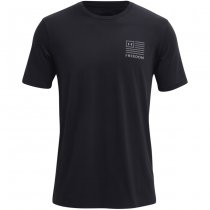 Under Armour Mens Freedom Left Chest T-Shirt - Black / Titan Grey - XL