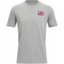 Under Armour Mens Freedom Left Chest T-Shirt - Steel Heather / White - 3XL