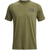 Under Armour Mens Freedom Left Chest T-Shirt - Marine OD Green / Baroque Green - L