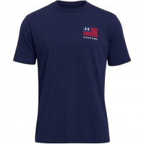 Under Armour Mens Freedom Left Chest T-Shirt - Navy Blue / Steel - L