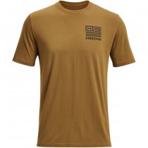 Under Armour Mens Freedom Left Chest T-Shirt - Coyote / Black - S