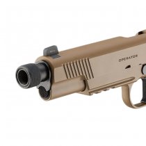 Springfield Armory 1911 Operator AOS Pistol 5.75 Inch Threaded Barrel .45 ACP - Coyote