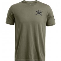 Under Armour Mens Freedom Spine T-Shirt - Marine OD Green / Black - M
