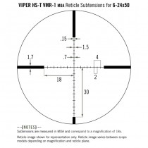 VORTEX Viper HS-T 6-24x50 Riflescope VMR-1 Reticle - MOA 5