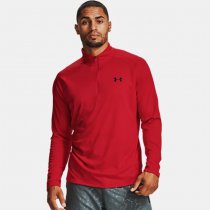 Under Armour Tech 1/2 Zip Long Sleeve - Red - M