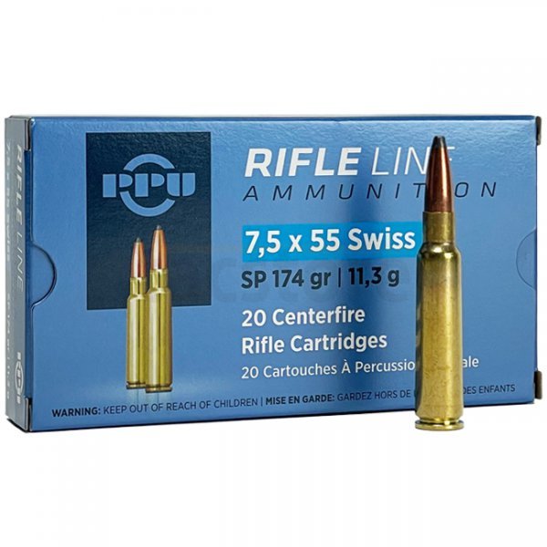 PPU 7.5x55mm Swiss A-428 SP 174gr 20pcs
