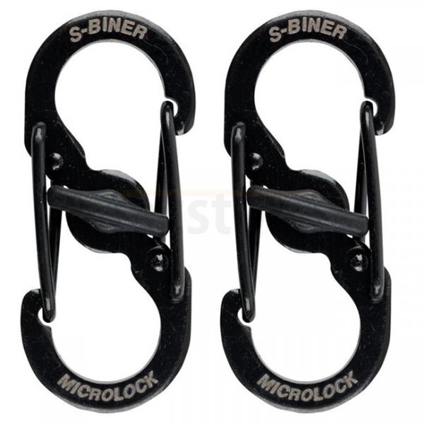 Nite Ize S-Biner Stainless Steel MicroLock 2 Pack - Black