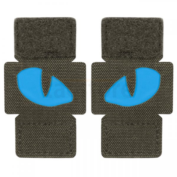 M-Tac Blue Tiger Eyes Laser Cut Patch - Ranger Green