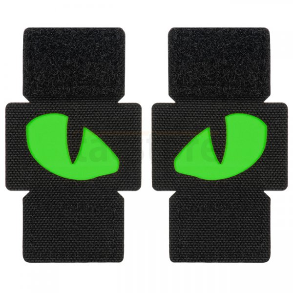 M-Tac Green Tiger Eyes Laser Cut Patch - Black