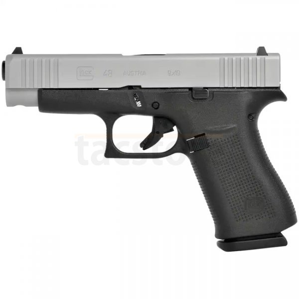 Glock 48 Compact Silver Slide FS 9x19mm - Black