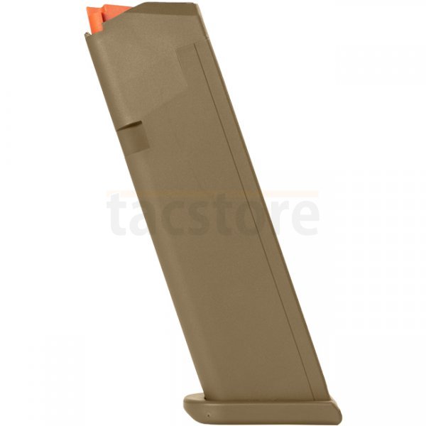 Glock Magazine 17rds Orange Follower G17 / 17L / 19 / 26 / 34 / 45 - Coyote