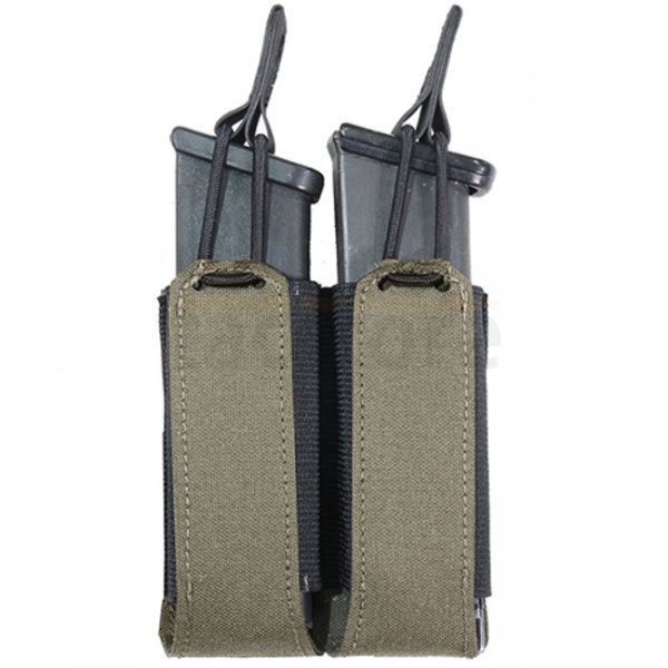 Warrior Laser Cut Double Bungee Pistol Magazine Pouch - Ranger Green