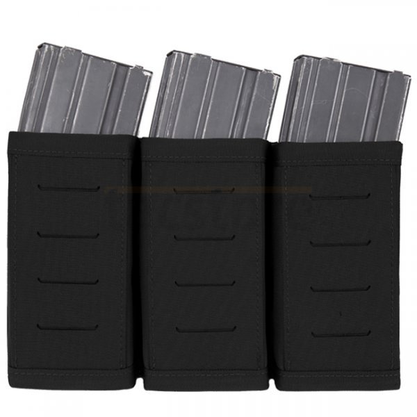 Warrior Laser Cut Triple Snap Mag Pouch 5.56mm - Black