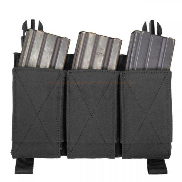 Warrior Detachable Triple Elastic Mag Pouch - Black