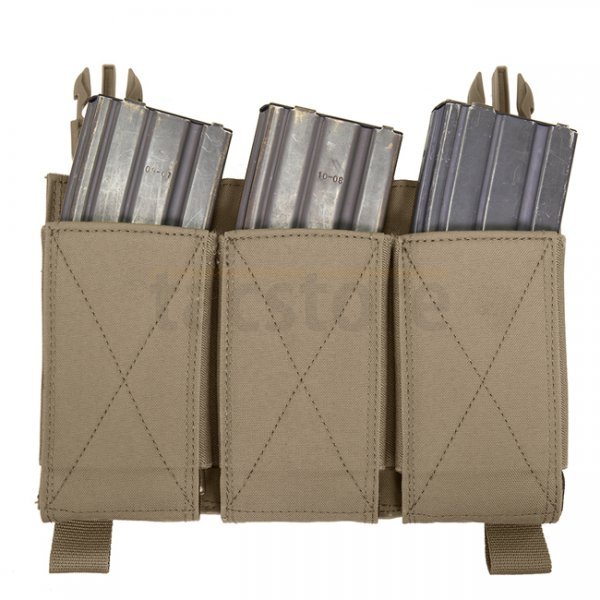 Warrior Detachable Triple Elastic Mag Pouch - Coyote