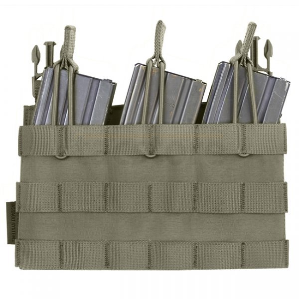 Warrior Detachable Triple MOLLE Open Pouch - Ranger Green