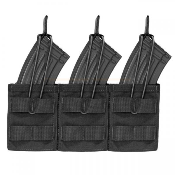 Warrior Triple AK / SIG 550 Open Magazine Pouch - Black