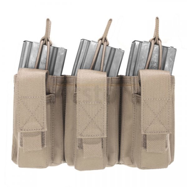 Warrior Triple M4 & Pistol Open Magazine Pouch - Coyote