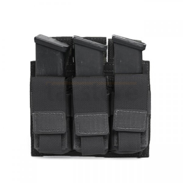 Warrior Triple 9mm Pistol Magazine Pouch - Black
