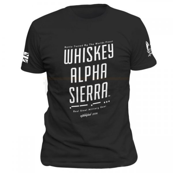 Warrior Whiskey Alpha Sierra WAS T-Shirt - Black - M