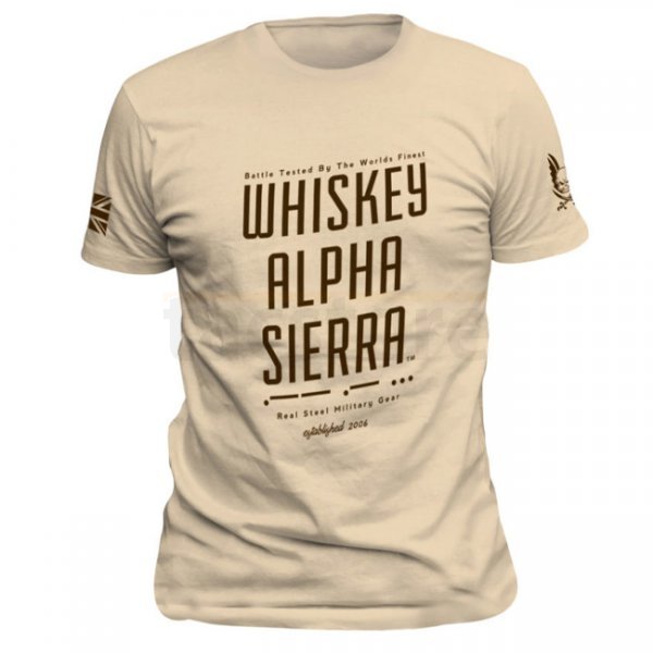Warrior Whiskey Alpha Sierra WAS T-Shirt - Tan - M