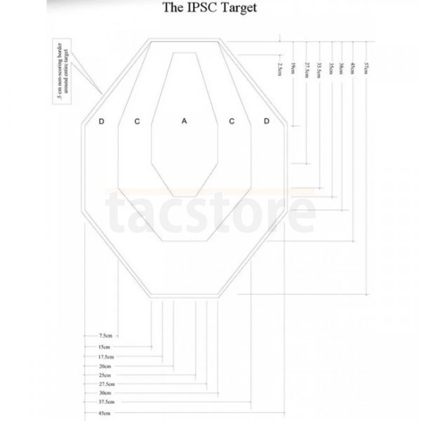 DAA IPSC Cardboard Targets White Back 20-Pack